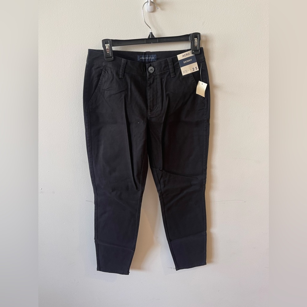 AEROPOSTAL SKINNY WOMENS CHINO PANTS 2SHORT